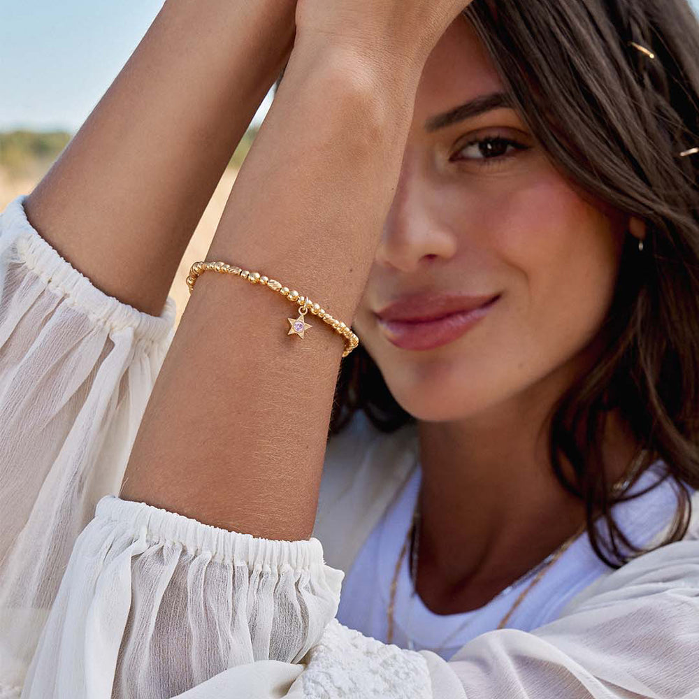 Chlobo 18CT Gold Plated Birthstone Bracelet image 12