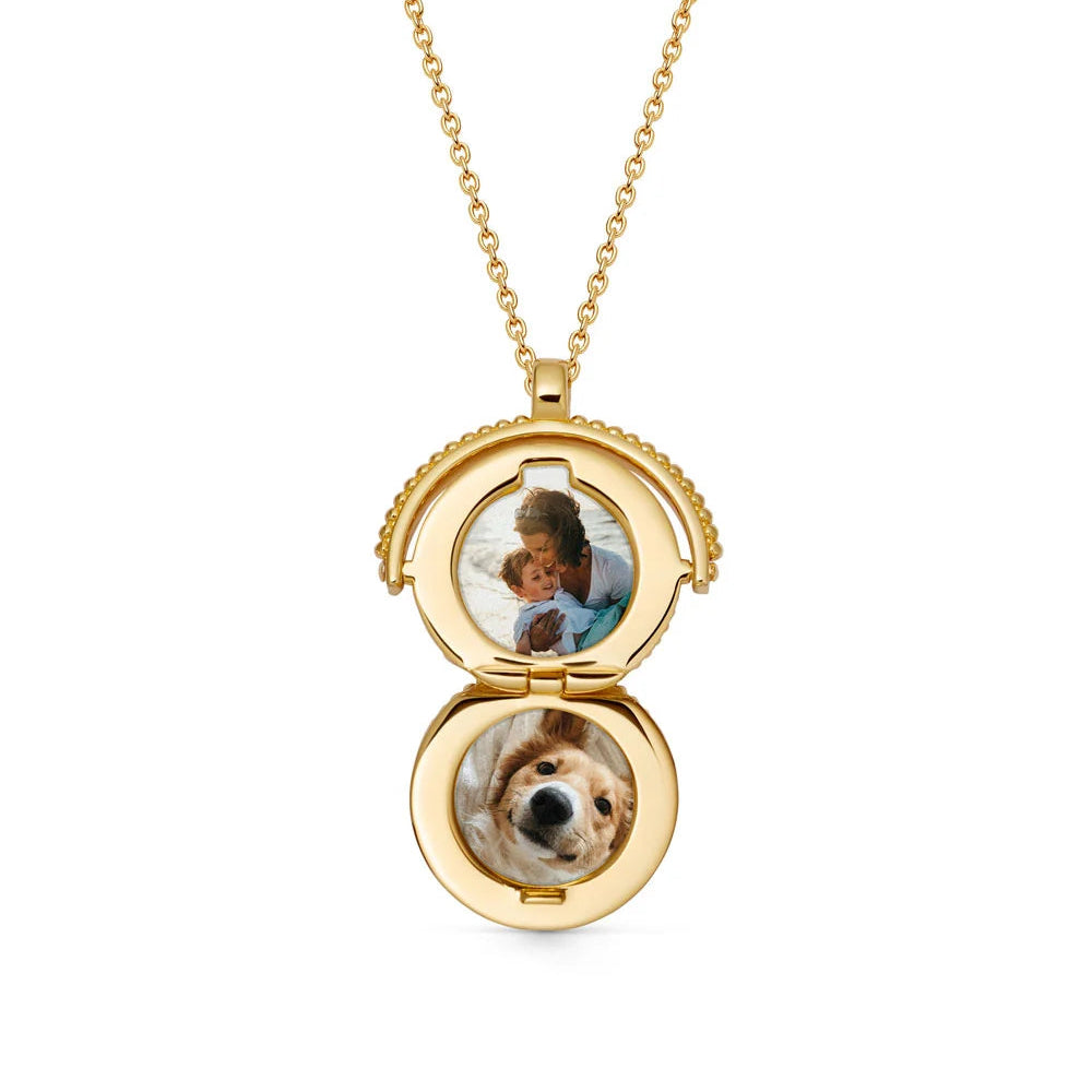 Astley Clarke Gold Spinner Locket Necklace