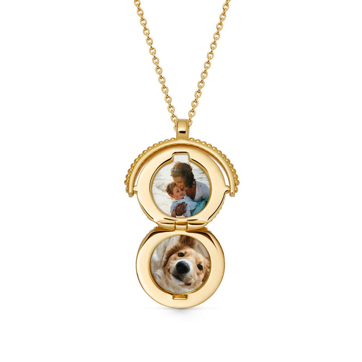 Astley Clarke Gold Spinner Locket Necklace