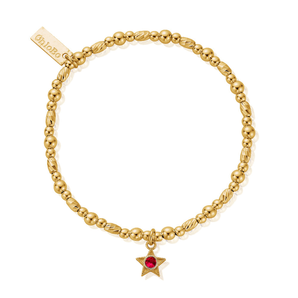 Chlobo 18CT Gold Plated Birthstone Bracelet image