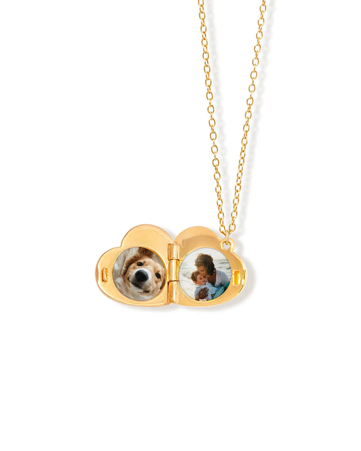 Astley Clarke Mini Heart Locket Necklace - Personalized Sterling Silver or Gold Vermeil