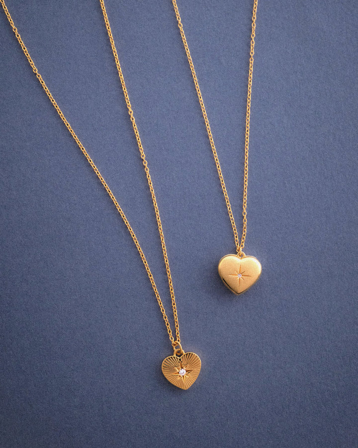 Astley Clarke Mini Heart Locket Necklace - Personalized Sterling Silver or Gold Vermeil