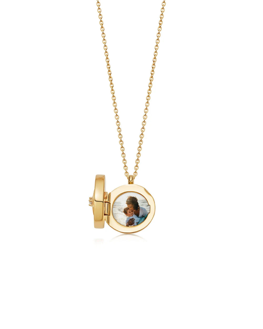 Astley Clarke Gold Vermeil Polaris Malachite Locket Necklace