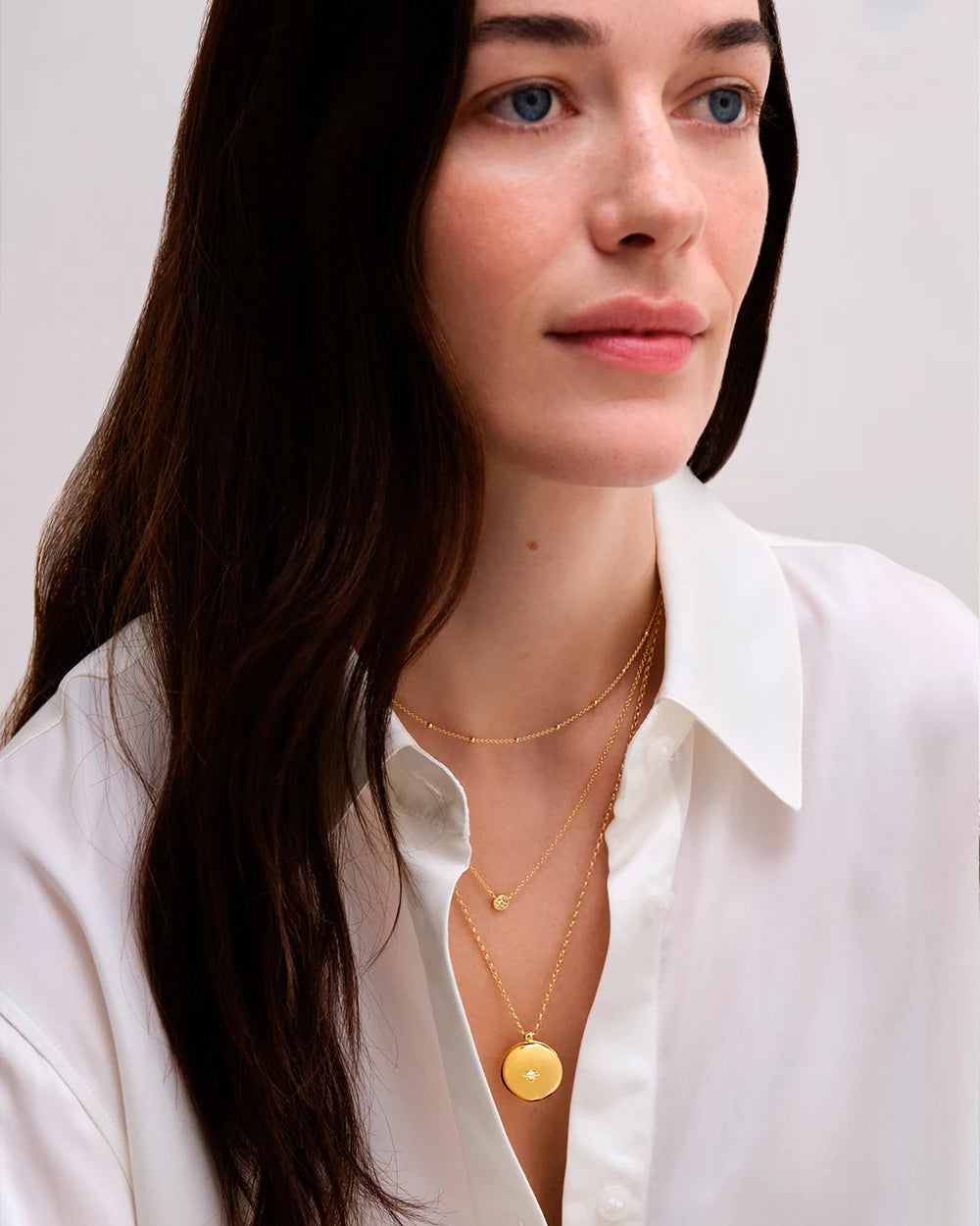 Astley Clarke Aurora Bead-Detail Chain Necklace - 18ct Gold Vermeil