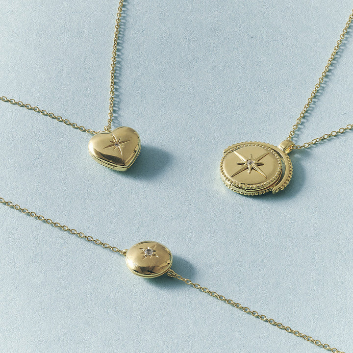 Astley Clarke Gold Spinner Locket Necklace