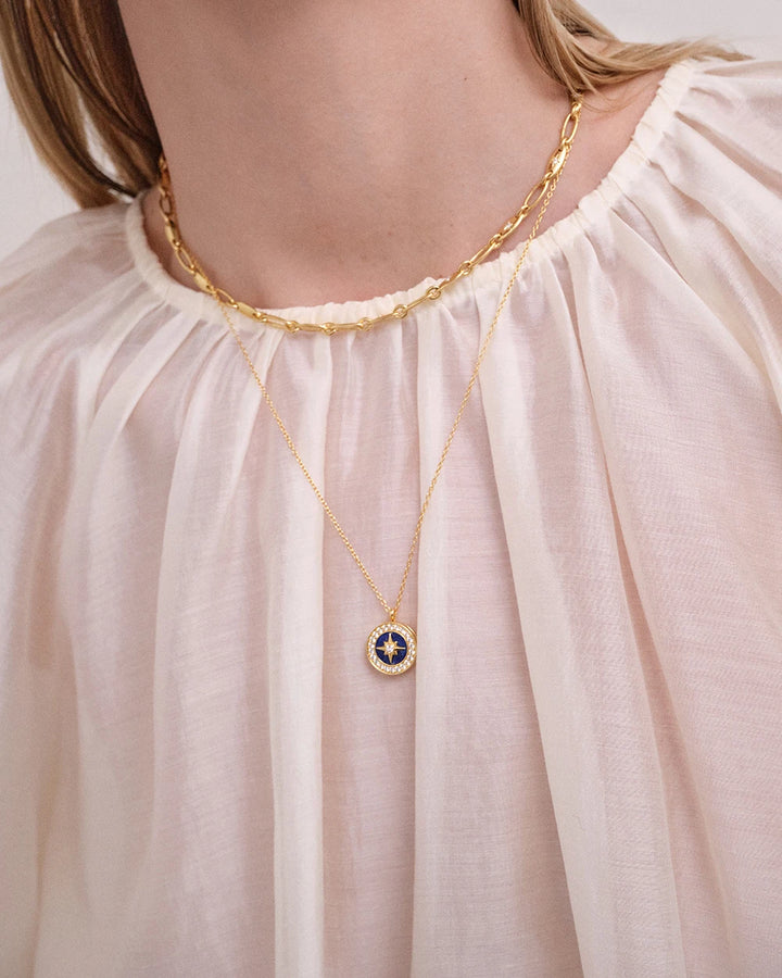 Astley Clarke Gold Vermeil Polaris Malachite Locket Necklace