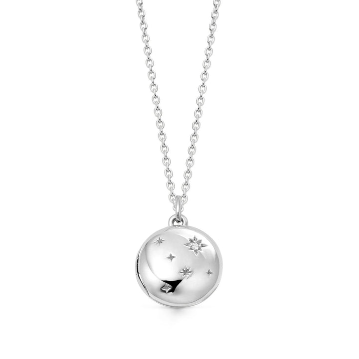 Astley Clarke Mini Star Locket Necklace - Personalized Sterling Silver or Gold Vermeil