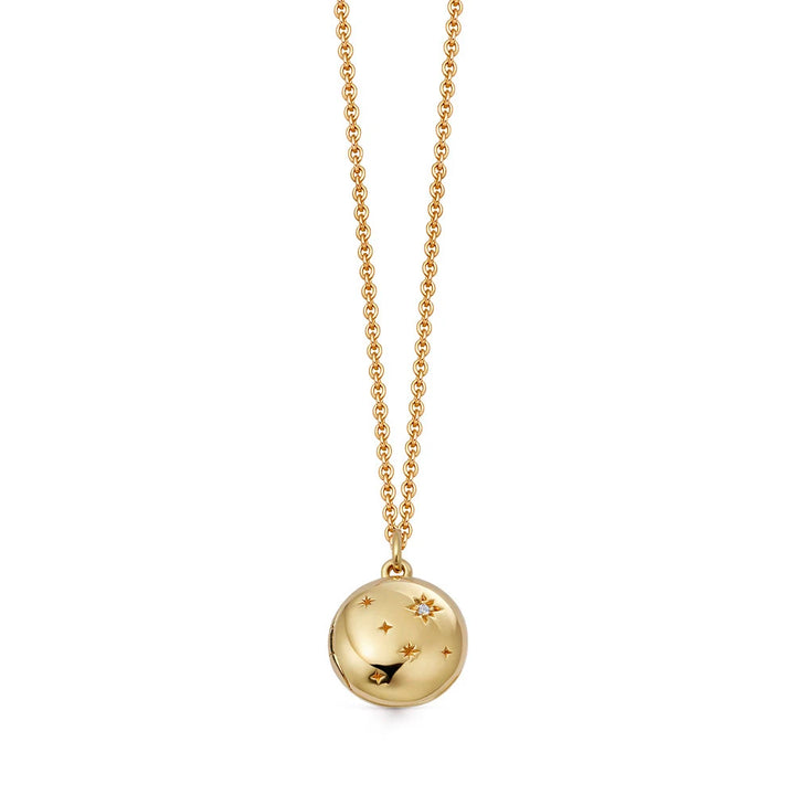 Astley Clarke Mini Star Locket Necklace - Personalized Sterling Silver or Gold Vermeil