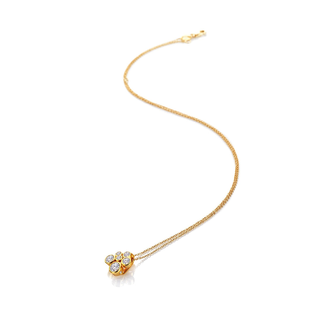 HD x GE Tender Cluster Pendant: 18ct Gold Plated Sterling Silver Diamond