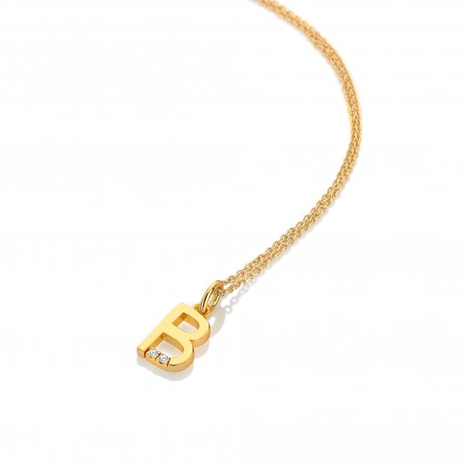 Hot Diamonds Gold Letter A Pendant Necklace