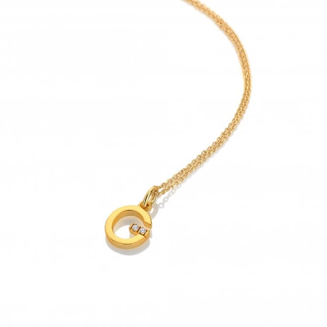 Hot Diamonds Gold Letter A Pendant Necklace