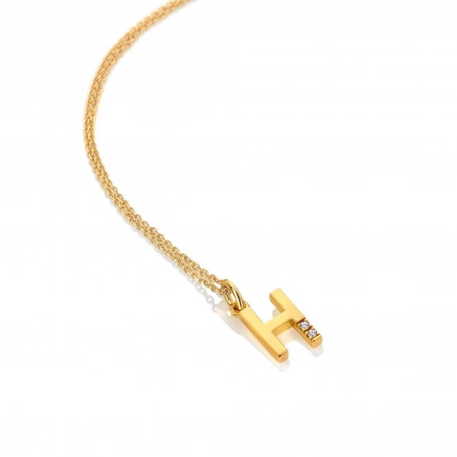 Hot Diamonds Gold Letter A Pendant Necklace