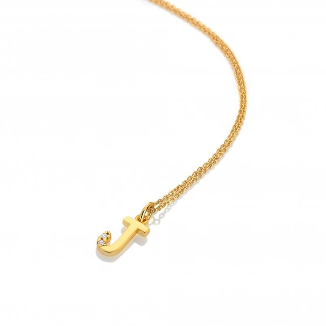 Hot Diamonds Gold Letter A Pendant Necklace