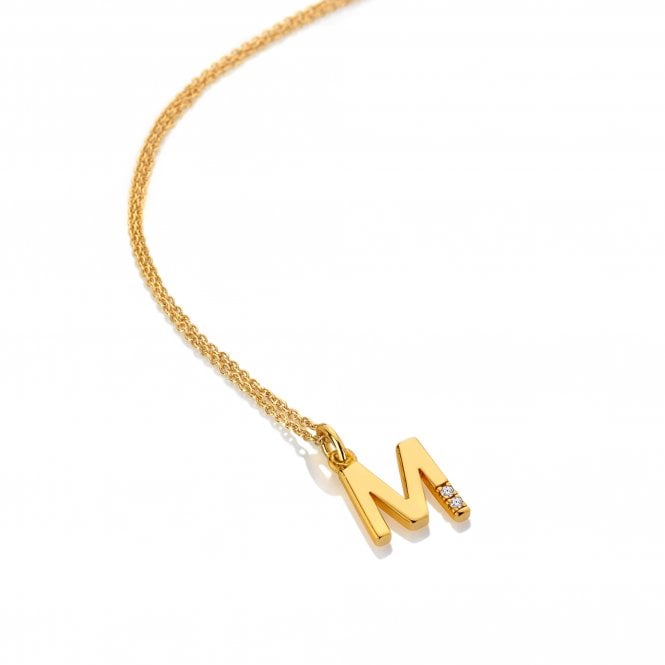 Hot Diamonds Gold Letter A Pendant Necklace