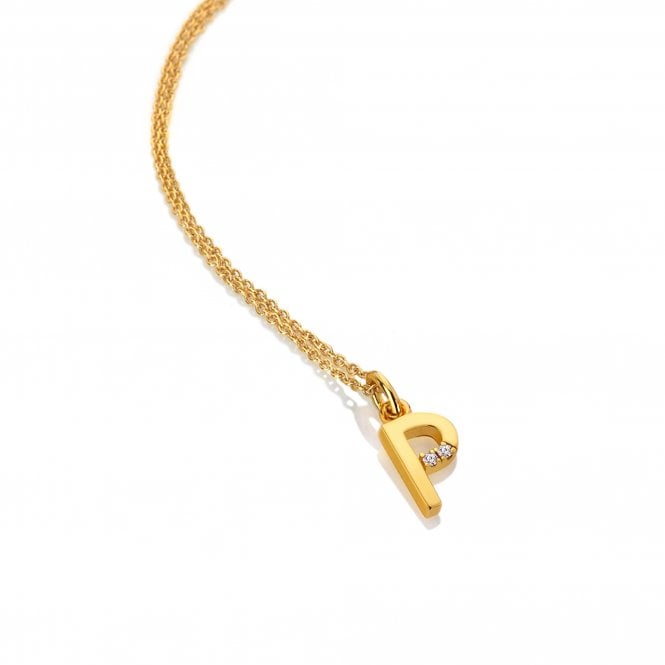 Hot Diamonds Gold Letter A Pendant Necklace