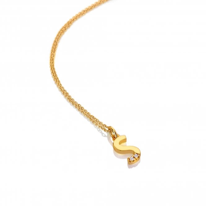 Hot Diamonds Gold Letter A Pendant Necklace