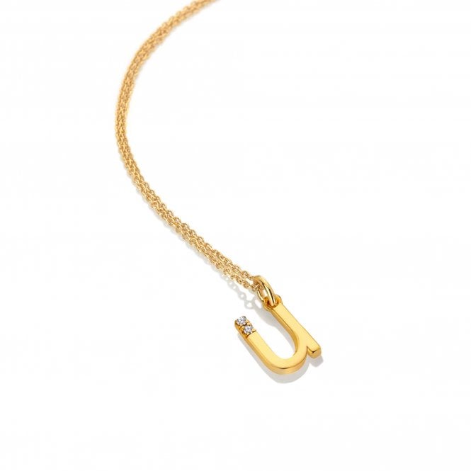 Hot Diamonds Gold Letter A Pendant Necklace