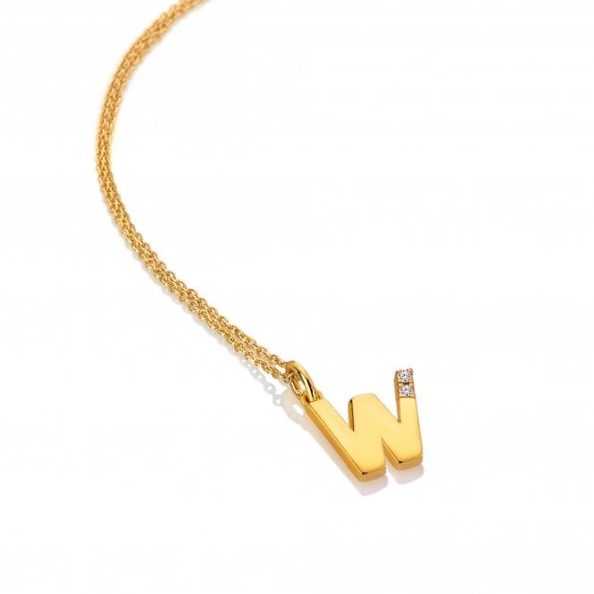 Hot Diamonds Gold Letter A Pendant Necklace