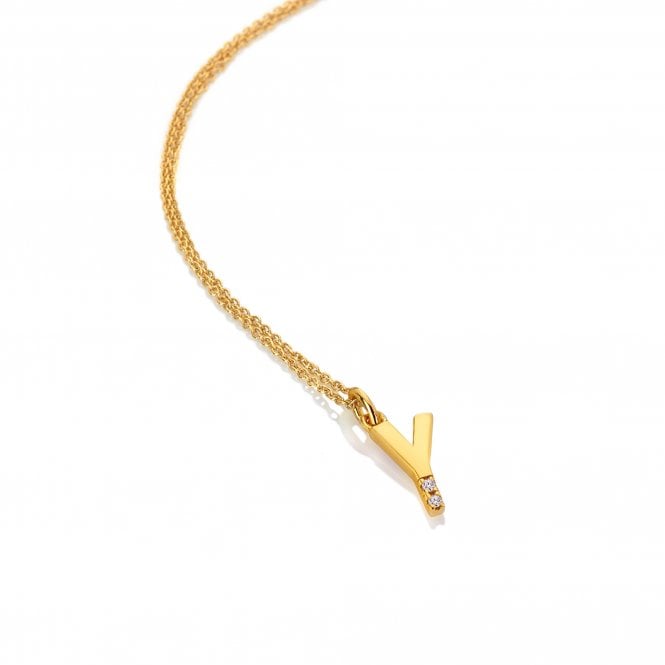 Hot Diamonds Gold Letter A Pendant Necklace