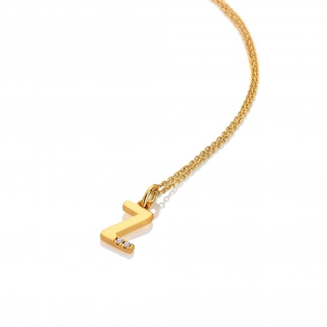 Hot Diamonds Gold Letter A Pendant Necklace