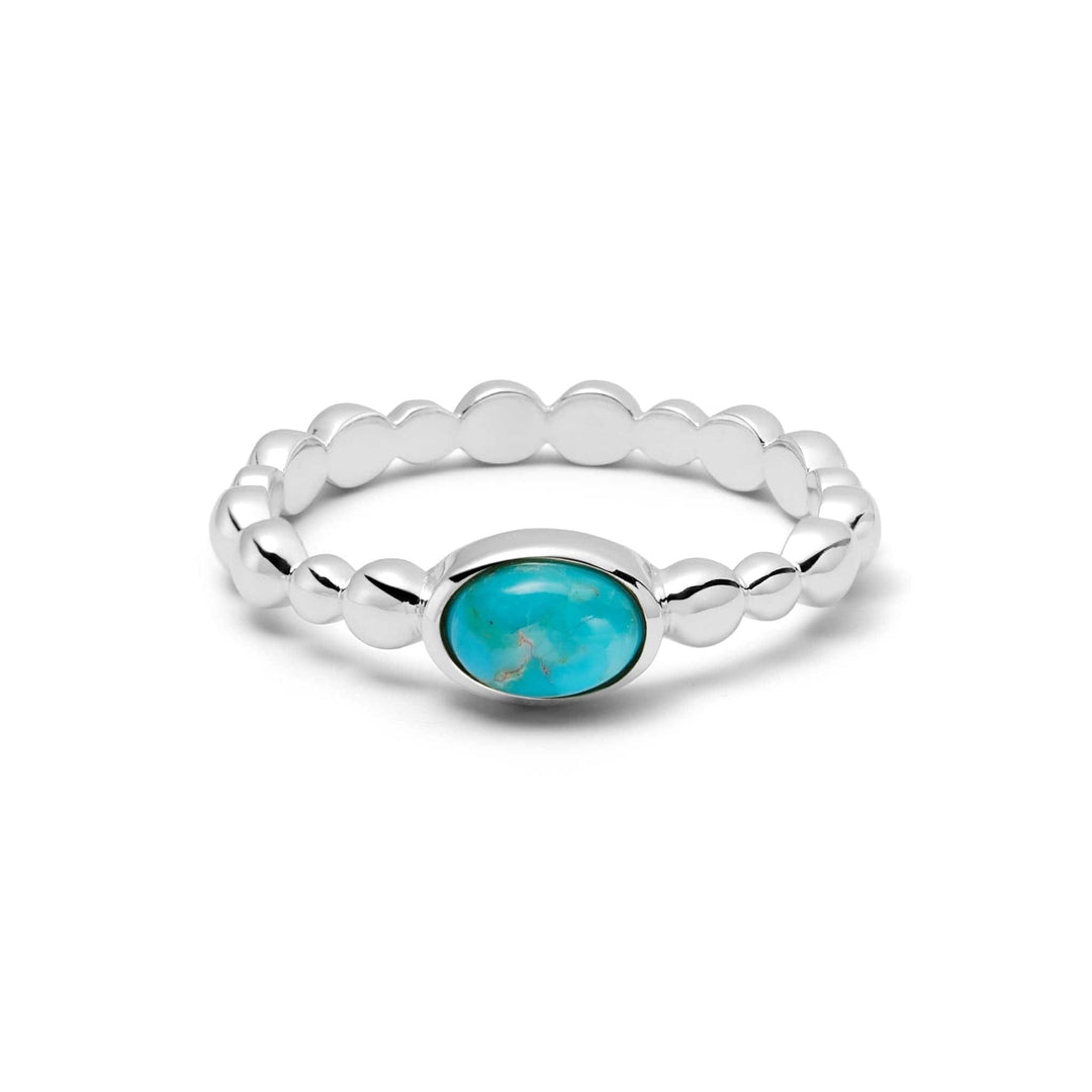 Elegant Sterling Silver Bobble Ring with Natural Healing Gemstone - Stackable Jewellery