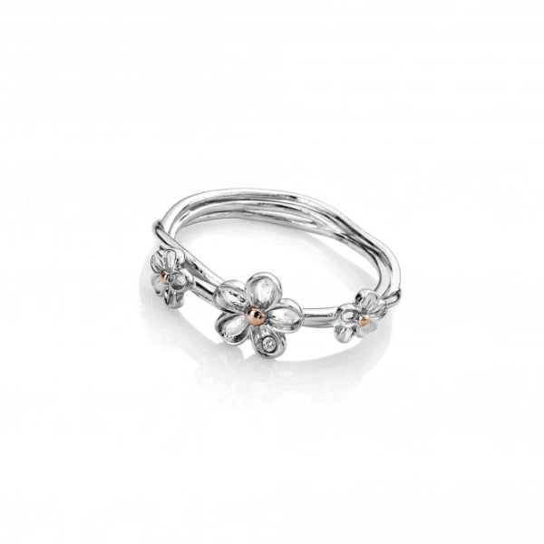 Hot Diamonds 18CT Rose Gold Plate and Silver Forget Me Not Ring - MococoHot DiamondsDR214/K5055069041070Rings