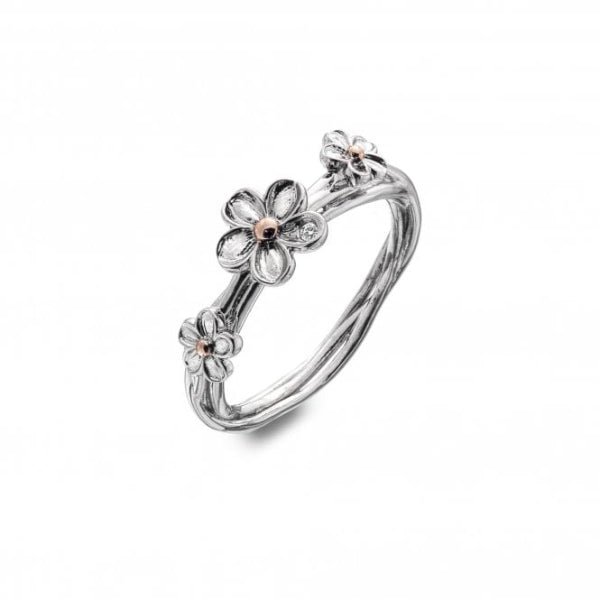 Hot Diamonds 18CT Rose Gold Plate and Silver Forget Me Not Ring - MococoHot DiamondsDR214/K5055069041070Rings