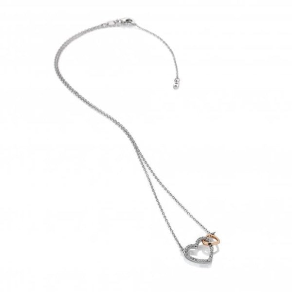 Hot Diamonds 18CT Rose Gold Plate and Silver Togetherness Open Heart Pendant - MococoHot DiamondsDP7325055069039350Necklaces