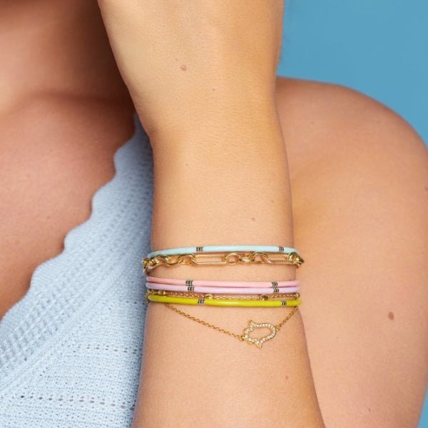 Hot Diamonds Enamel Plated Silver X TG Enamel Bangle Bracelet - MococoHot DiamondsDC1955055069055381Bracelets