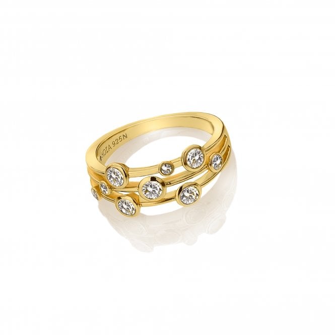 Hot Diamonds Gold Exquisite Statement Ring - MococoHot DiamondsDR273/N