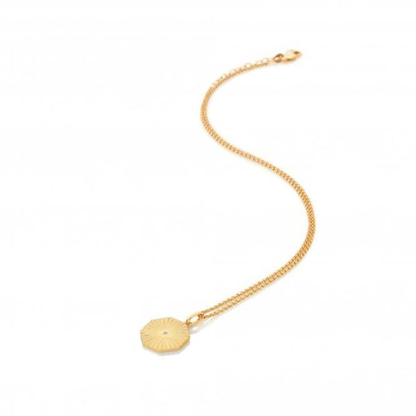 Hot Diamonds Gold Hope Octagon Pendant - MococoHot DiamondsDP8465055069045887Necklaces