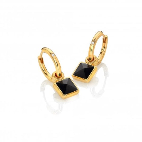 Hot Diamonds Gold Jac Jossa Black Onyx Earrings - MococoHot DiamondsDE7375055069050331Earrings