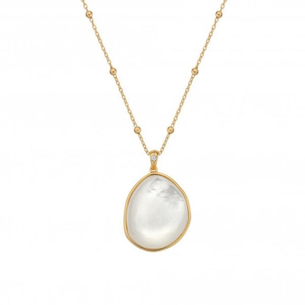 Hot Diamonds Gold Jac Jossa Calm Mother of Pearl Circle Pendant - MococoHot DiamondsDP9055055069049748Necklaces