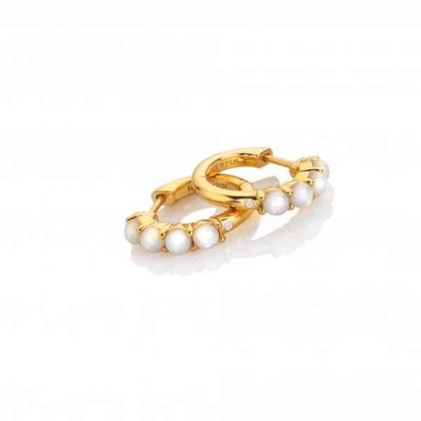 Hot Diamonds Gold Jac Jossa Calm Mother of Pearl Huggies - MococoHot DiamondsDE7275055069049762Earrings