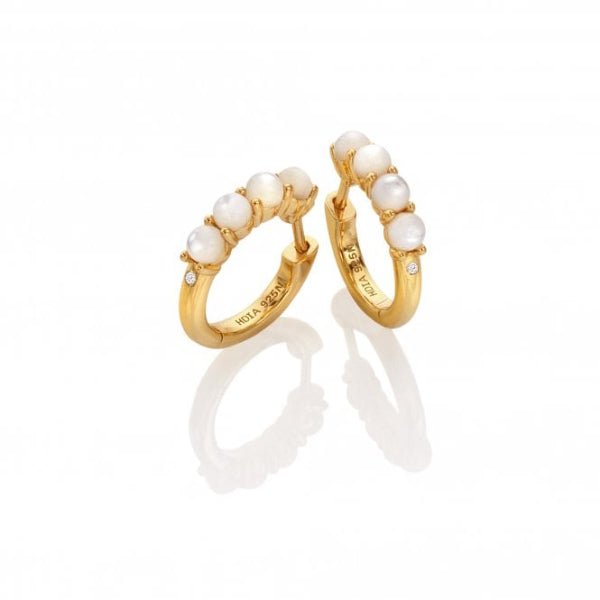 Hot Diamonds Gold Jac Jossa Calm Mother of Pearl Huggies - MococoHot DiamondsDE7275055069049762Earrings