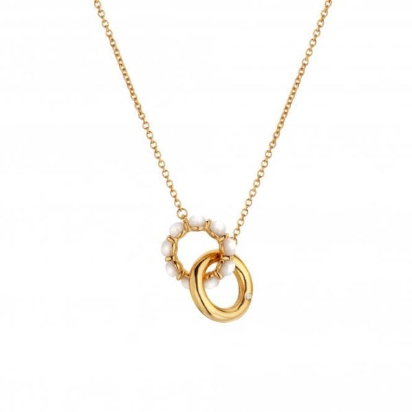 Hot Diamonds Gold Jac Jossa Calm Mother of Pearl Necklace - MococoHot DiamondsDN1665055069049755Necklaces