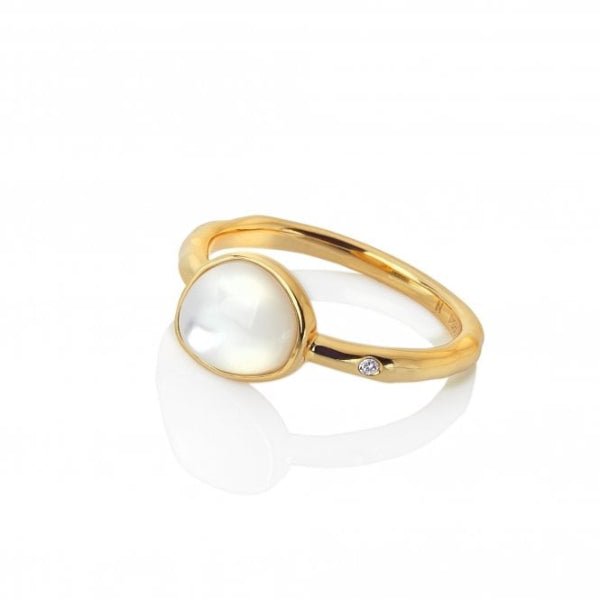 Hot Diamonds Gold Jac Jossa Calm Mother of Pearl Ring - MococoHot DiamondsDR231/L5055069045962Rings
