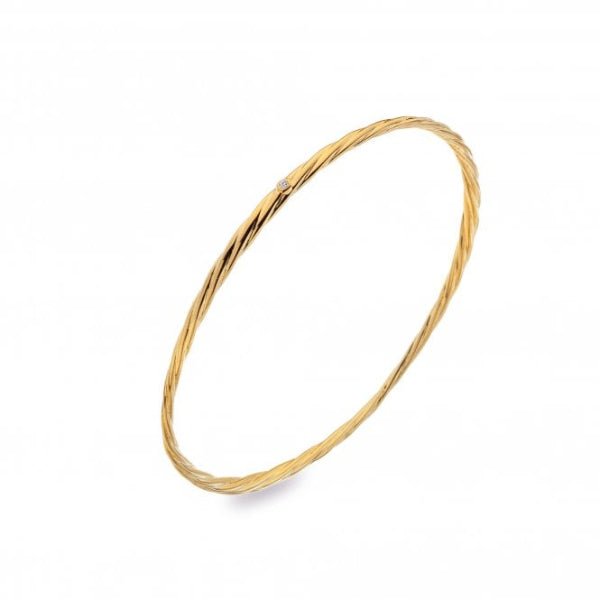 Hot Diamonds Gold Jac Jossa Entwine Bangle Bracelet - MococoHot DiamondsDL6405055069045467Bracelets