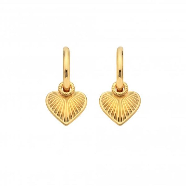 Hot Diamonds Gold Jac Jossa Essence Heart Huggie Earrings - MococoHot DiamondsDE8085055069055602Earrings
