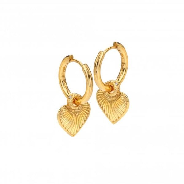 Hot Diamonds Gold Jac Jossa Essence Heart Huggie Earrings - MococoHot DiamondsDE8085055069055602Earrings