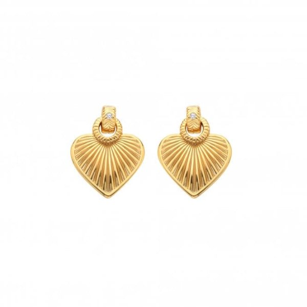 Hot Diamonds Gold Jac Jossa Essence Heart Stud Earrings - MococoHot DiamondsDE8075055069055596Earrings