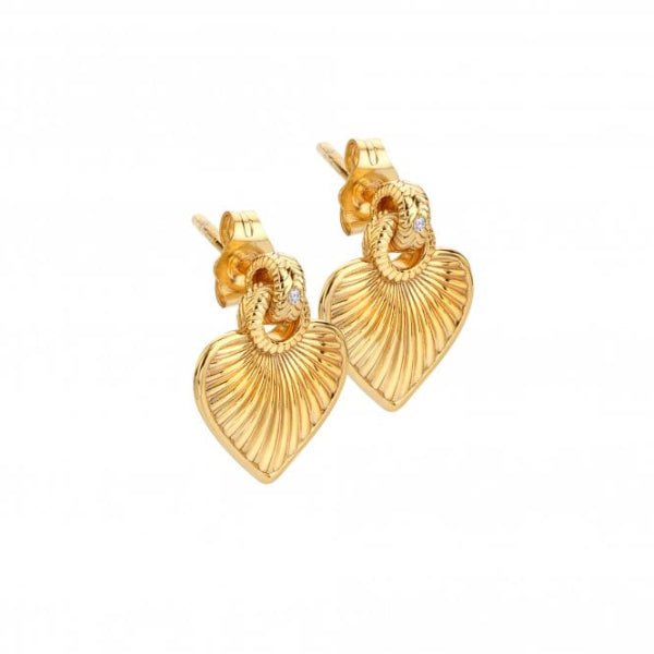 Hot Diamonds Gold Jac Jossa Essence Heart Stud Earrings - MococoHot DiamondsDE8075055069055596Earrings