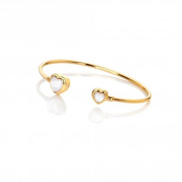 Hot Diamonds Gold Jac Jossa Heart Bangle Bracelet - MOP - MococoHot DiamondsDC1935055069054216Bracelets
