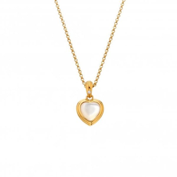 Hot Diamonds Gold Jac Jossa Heart Pendant - MOP - MococoHot DiamondsDP10005055069054155Necklaces