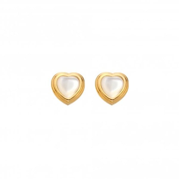 Hot Diamonds Gold Jac Jossa Heart Stud Earrings - MOP - MococoHot DiamondsDE7905055069054131Earrings