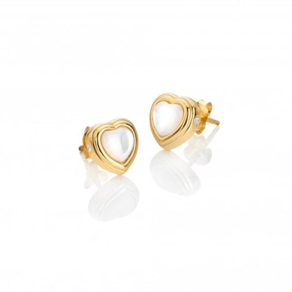 Hot Diamonds Gold Jac Jossa Heart Stud Earrings - MOP - MococoHot DiamondsDE7905055069054131Earrings