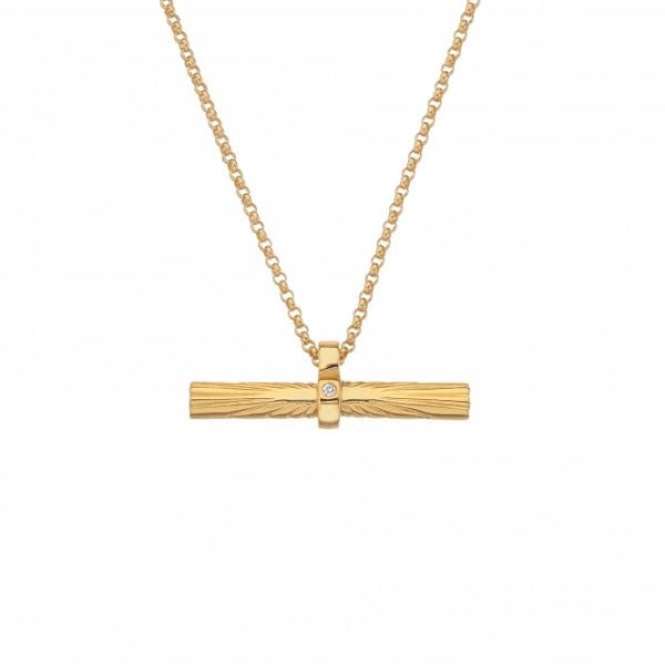 Hot Diamonds Gold Jac Jossa Hope Bar Pendant - MococoHot DiamondsDP8485055069045900Necklaces