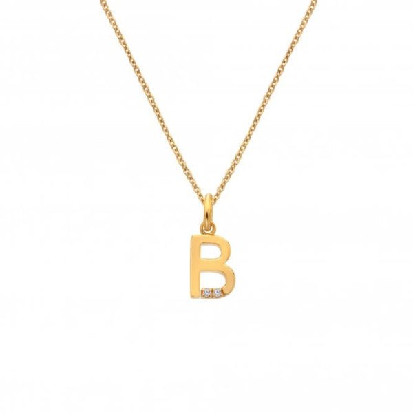 Hot Diamonds Gold Jac Jossa Letter B Pendant - MococoHot DiamondsDP9405055069052496Necklaces