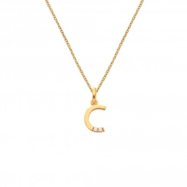 Hot Diamonds Gold Jac Jossa Letter C Pendant - MococoHot DiamondsDP9415055069052502Necklaces