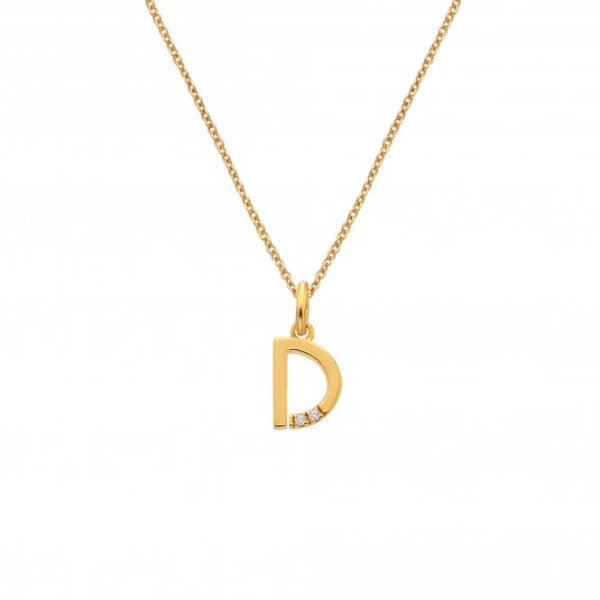 Hot Diamonds Gold Jac Jossa Letter D Pendant - MococoHot DiamondsDP9425055069052519Necklaces